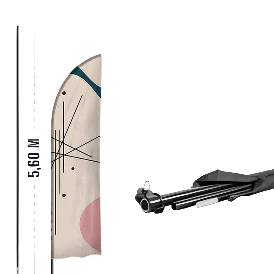 Maszt do flag reklamowych 5,6m